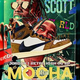 Black and White Photo Grid New Collection Fashion Instagram Post - 1 NIKE AIR JORDAN 1 RETRO HIGH OG X TRAVIS SCOTT MOCHA