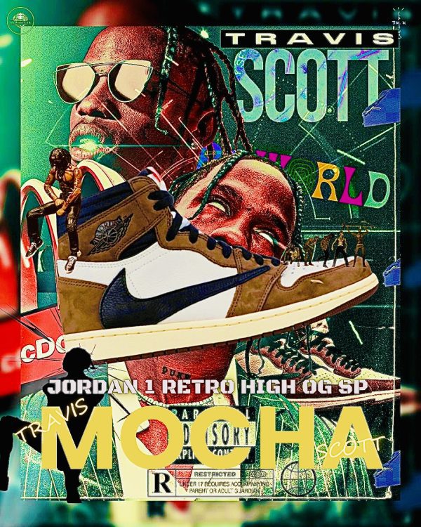 Black and White Photo Grid New Collection Fashion Instagram Post - 1 NIKE AIR JORDAN 1 RETRO HIGH OG X TRAVIS SCOTT MOCHA