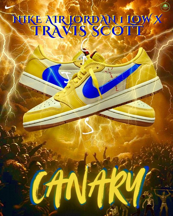 nike air jordan 1 low x travis scott - 1 NIKE AIR JORDAN 1 LOW X TRAVIS SCOTT CANARY