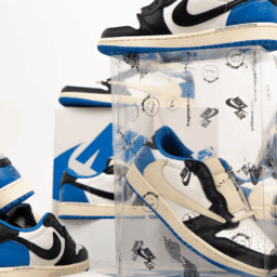 3 NIKE AIR JORDAN 1 LOW X TRAVIS SCOTT BLUE FRAGMENT