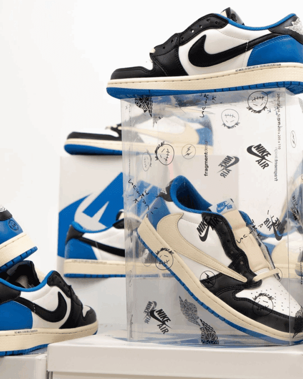 3 NIKE AIR JORDAN 1 LOW X TRAVIS SCOTT BLUE FRAGMENT